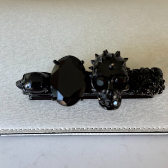 Alexander McQueen Mini Jewelled Satchel in Soft Ivory - Picture 11 of 12